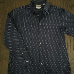 Michael Kors button up collared long sleeve shirt, size large